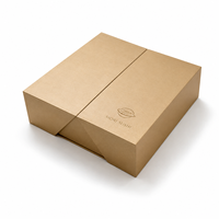 Boîte en carton écologique de luxe recyclable avec plateau intérieur, double porte, logo personnalisé en relief, boîte cadeau en carton premium pour sushi