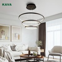 Plafonnier Led moderne composé de 3 anneaux, en aluminium, design nordique moderne, produit de luxe, lustre en acrylique, luminaire décoratif d'intérieur, idéal pour une cuisine