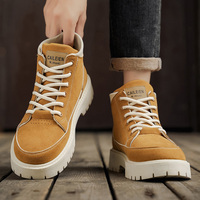 Bottes montantes pour hommes de haute qualité, nouvelle mode, plateforme Joker, antidérapantes, rehaussantes, chaussures de sport décontractées