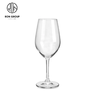 Vente en gros de verres à vin ronds transparents avec logo personnalisé verre à vin rouge gobelet à vin pour restaurant