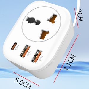 Nhà Máy giá phổ chuyển đổi cắm 2USB + Type-C thông minh chuyển đổi ổ cắm Anh cắm - Product Image 4