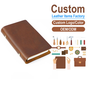 A5 A6 A7 Crazy Horse Retro Real Cow <b>Leather</b> Handmade Journal Diary Sketch Book Cover Loose-leaf Ring <b>Binder</b> Notebook - Product Image 1