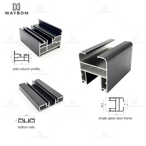 75 Cadre de porte rabattable en aluminium Portes à volets pliantes coulissantes pour villas Profilés de portes et fenêtres pliantes en aluminium - Product Image 3