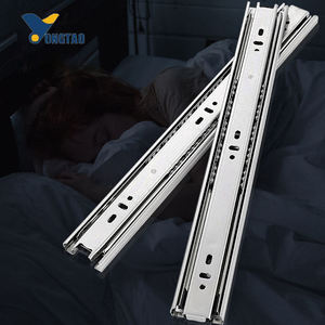 <span class=keywords><strong>Riel</strong></span> Telescópico de 45 mm Yongtao, <span class=keywords><strong>Riel</strong></span> de 3 Pliegues, Sistema de Apertura por Presión, Rodamiento de Bolas, Cierre Suave para Cajones de Cocina - Product Image 3