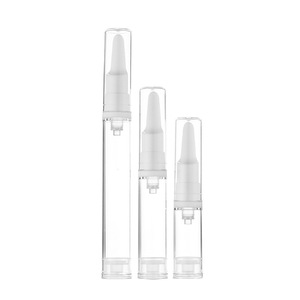 Vente en gros mini emballage d'échantillon de cosmétique de taille de voyage 5ml 10ml bouteille de pompe sans air sous vide en plastique pour la sérigraphie de lotion pour les yeux - Product Image 5