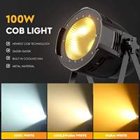 Projecteur de scène LED COB 100W à diffusion directe, ultra-plat, Ra80, dimmable, blanc froid/blanc chaud, DMX512, activé par le son