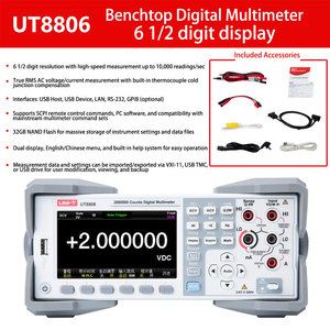 Multimètre UNI-T UT8806, tension 1000V, courant 10A, AC 750V 10A, résistance 16, capacité 100mF - Product Image 2