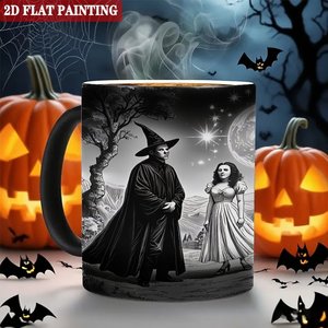 Soft Frosted Touch <b>Ceramic</b> <b>Mug</b> 11oz Black Heat Activated Color Changing Coffee Tea Cup - Product Image 6