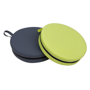 Eco-Friendly 2-Piece Collapsible Silicone <b>Waterproof</b> Modern Solid Pattern Travel Dog Bowl <b>Set</b> - Product Image 4