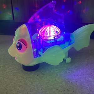 Jouet Électrique Poisson-Pieuvre Transparent Lumineux avec Son et Lumière 25cm pour Enfants, Jouet LED en Plastique - Product Image 4