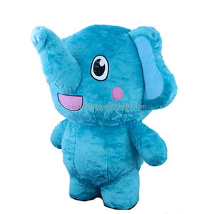 Costume de mascotte de couleur rose et bleue pour bébé intelligent éléphant gonflé vêtements 2/2.6m Costume de mascotte de dessin animé robes d'éléphant - Product Image 2