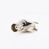 Connecteur BNC femelle plaqué or de haute qualité à 4 broches avec fixation push-pull pour systèmes de vidéosurveillance
