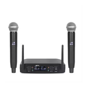 Buena calidad canales duales fuerte estabilidad profesional <span class=keywords><strong>220</strong></span>-260MHz VHF dinámico sistema de micrófono inalámbrico de mano - Product Image 1