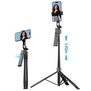 Perche à <span class=keywords><strong>selfie</strong></span> F01 AI avec suivi automatique, anti-tremblement, trépied extensible 1,92 m, contrôle gestuel, rotation caméra à 360° - Product Image 1