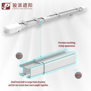 Недорогая электрическая умная штора, телескопическая Выдвижная штора, регулируемая дорожка - Product Image 4