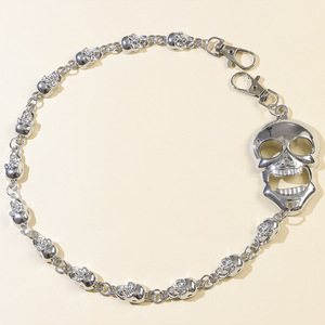 Skeleton Punk Waist <b>Chain</b> Zinc Alloy Single Layer Large Skull Casual Hip Hop Accessory - Product Image 5