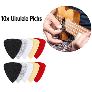 10pcs Palhetas Práticas para Guitarra com Textura de Feltro, Palhetas Macias para Ukulele e Guitarra - Product Image 2