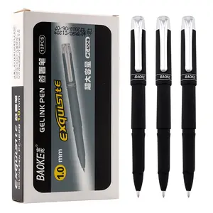 Baoke heißer verkauf uv gel stift gummi schwarz gel stift 1,0mm gel ink pen mit komfortable grip