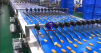 Machine à fortune cookies entièrement automatique, machine de fabrication de biscuits personnalisée, machine à biscuits aux pépites de chocolat