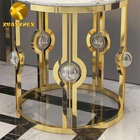 Meubles de maison, ensembles de salon, tables basses en marbre, tables d'appoint en métal, table d'appoint moderne pour hôtel