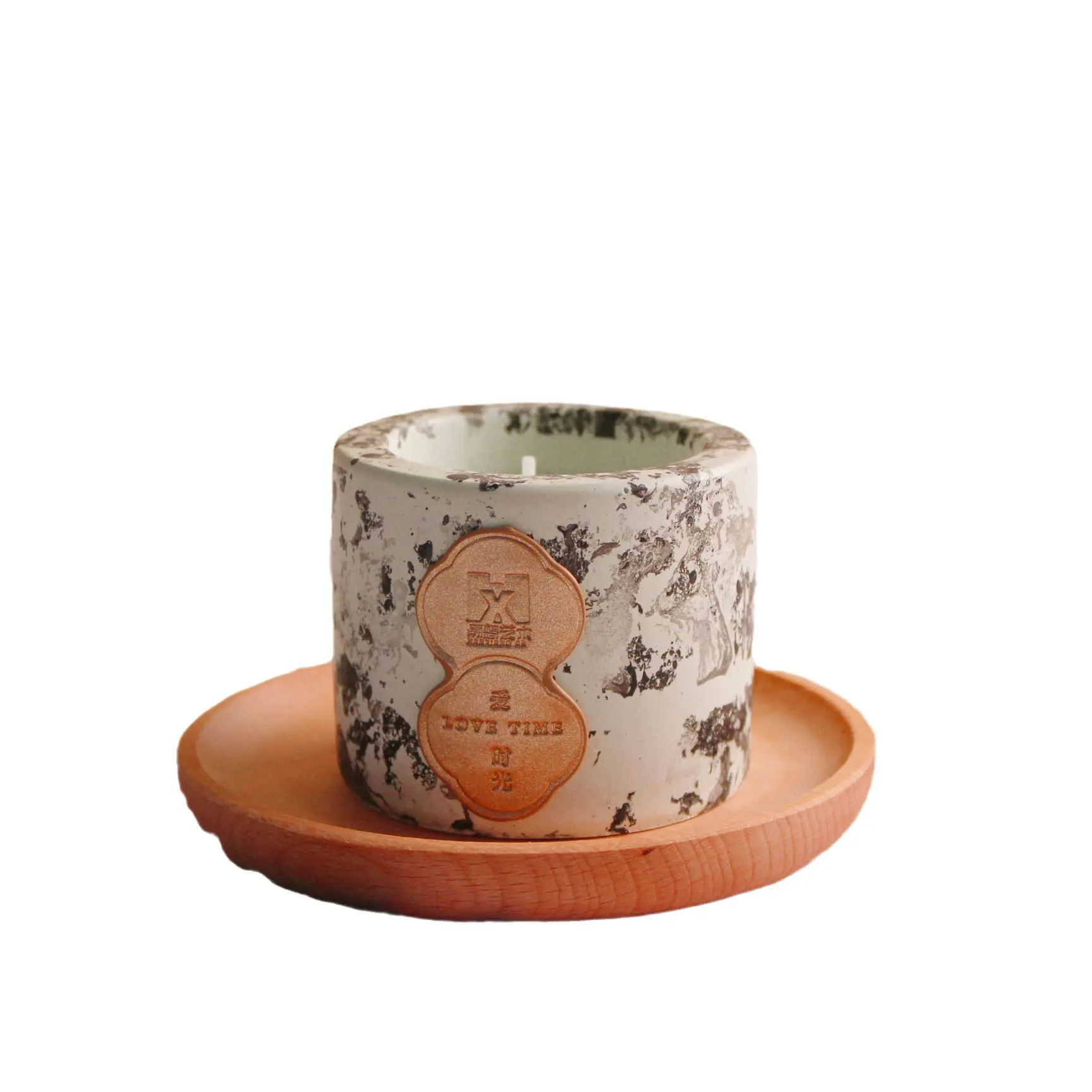 Einzigartige kleine duftkerzen 24 Stunden lang Räucherstoff organische Säule flacher Boden duftende Teelichter-Kerzen Luxus-Keramik-Neuheitskerzen
