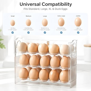 3 Tier Egg <b>Storage</b> <b>Container</b> for Refrigerator, <b>Stackable</b> Egg <b>Storage</b> Box for Refrigerator Door Stores 30 Pcs Egg - Product Image 5