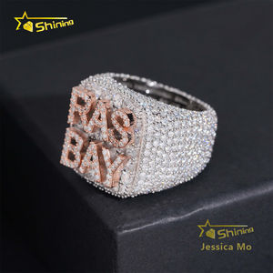 Por encargo personalizado Iced Out Rapper Jewelry 925 Sterling Silver Two Tone Color FL Moissanite Diamond Hip Hop Champion Ring - Product Image 4