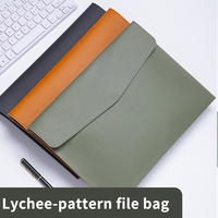 Carpeta de Documentos de Cuero PU Personalizada con Logotipo, Carpeta de Archivos de Papel A4 Personalizada con Logotipo para Reuniones