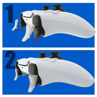 Data Frog pour accessoires de manette PS5 : Gâchettes en plastique étendues et capuchons de touches D-Pad, prolongateurs de gâchettes L2/R2