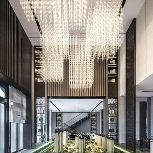 Lámpara Colgante Personalizada No Estándar para Interiores, Lámpara de Techo Tipo Cubo Estrella para Salón de Banquetes, Vestíbulo de <span class=keywords><strong>Hotel</strong></span>, Bodas, Grandes Proyectos - Product Image 4