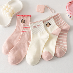 Hot Bán Phụ Nữ Crew Cotton Mùa Thu Mùa Đông Thời Trang Ins Phong Cách Vớ Giản Dị Cho Mặc Hàng Ngày - Product Image 3