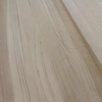 Panneau en bois de peuplier carbonisé à longue portée, collé sur le bords, à joints minimisés, large format, pour la fabrication de bureaux et de portes