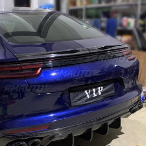 สปอยเลอร์หลังคาร์บอนไฟเบอร์แท้ 2 ชิ้น สำหรับตกแต่งฝากระโปรงท้ายรถยนต์ Porsche Panamera 971 Turbo ปี 2018 2019 2020 2021 - Product Image 6