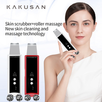 Rouleau de massage facial 2-en-1 portable pour le lifting et le nettoyage de la peau, rechargeable par USB, en acier inoxydable, idéal pour les soins quotidiens de la peau (vente en gros)