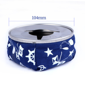 ที่เขี่ยบุหรี่ทรงกลมสแตนเลสแบบพกพา ดีไซน์สไตล์ทะเล สำหรับใช้ในบ้าน - Product Image 4