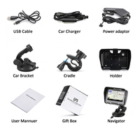 Navegador GPS Portátil Impermeable de 4.3 Pulgadas con Mapa Mundial, Pantalla LCD, Reproductor MP3/MP4, A2DP para Bicicleta/Motocicleta