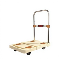 Chariot à plateforme pliable, chariot à main portable, chariot à roulettes silencieuses, chariot léger, chariot de déménagement