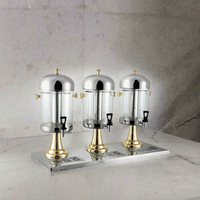 Distributeur de boissons et de jus en acier inoxydable Ding Yong KL020 pour hôtels et restauration, 8L, de qualité alimentaire, rafraîchisseur à glace, rond, en libre-service