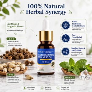 Huile Nasale Xanthium en Gros 10ml – Gouttes Herbales pour le Soulagement des Sinus – Étiquette Privée Personnalisée – Soin Apaisant pour <span class=keywords><strong>Nez</strong></span> <span class=keywords><strong>Bouché</strong></span> - Product Image 1