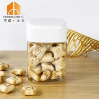 Bouteille de vitamines en plastique Fudge de grande taille de 250ml 300ml 450ml avec bouchon anti-enfant pour bouteille de supplément gommeux carré