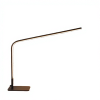 Lampe de bureau moderne en aluminium alimentée par courant continu avec source de lumière LED, intensité réglable, CRI élevé 90, 6000K lumière du jour, abat-jour en métal pour salles de lecture
