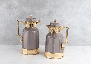 <span class=keywords><strong>Théière</strong></span> en <span class=keywords><strong>verre</strong></span> isolée de luxe 1000ml flacon Dallah arabe nouvelle conception thermos cafetière pour la maison et l'hôtel - Product Image 4
