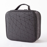 Ensemble de maquillage de haute qualité, style élégant pour femme, boîte de rangement complète pour cosmétiques, fermeture éclair tendance, étui à accessoires