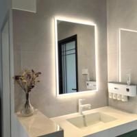 Stock US Vente en gros Livraison directe Miroir de salle de bain intelligent sans cadre rectangulaire