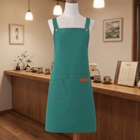 Tabliers de cuisine imperméables personnalisés avec logo pour barbier, jardinier, chef, barista, femme, homme, serveuse, avec deux poches – Vente en gros