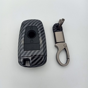 ABS Sợi Carbon Fob Cover Đối Với Ford EcoSport 2018-Da Chủ Protector <span class=keywords><strong>2</strong></span> Nút Xe Từ Xa Key Fob <span class=keywords><strong>Shell</strong></span> Bìa Trường Hợp - Product Image 1