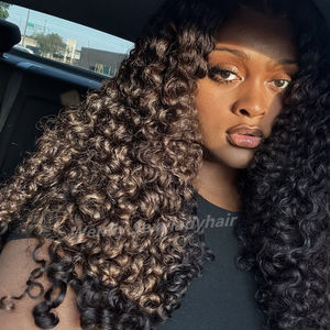 Großhandel Straight Burmese Curly Echthaar Perücken Lace Front Echthaar Perücken Full Lace Hd Lace Frontal Perücken für schwarze Frauen - Product Image 1