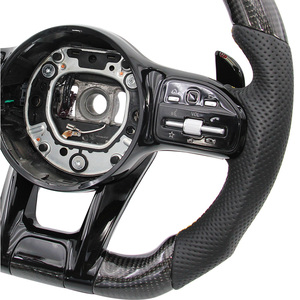 Volante con línea LED diagonal de fibra de carbono negro y amarillo para <span class=keywords><strong>Mercedes</strong></span> Benz <span class=keywords><strong>AMG</strong></span> zc-809-YD-T14-y - Product Image 5