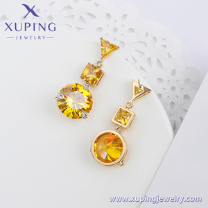 YSearring-1001 xuping de lujo estilo latino americano, joyería mexicana, compromiso de novia, pendientes de tuerca de piedra de color CZ 3A sintética - Product Image 4