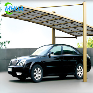 Abri d'auto en polycarbonate aluminium cantilever simple personnalisé avec protection contre la pluie pour le stationnement de voiture de hangar - Product Image 1